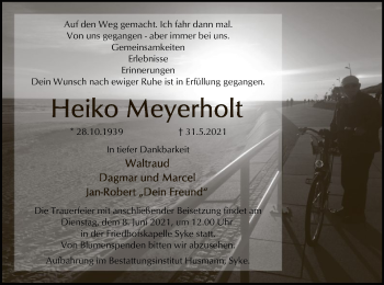 Todesanzeige von Heiko Meyerholt von SYK