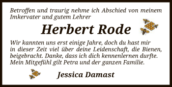 Todesanzeige von Herbert Rode von SYK