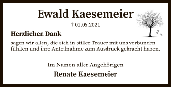 Todesanzeige von Ewald Kaesemeier von SYK