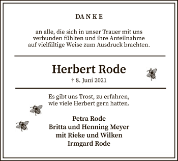 Todesanzeige von Herbert Rode von SYK