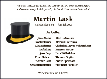 Todesanzeige von Martin Lask von SYK