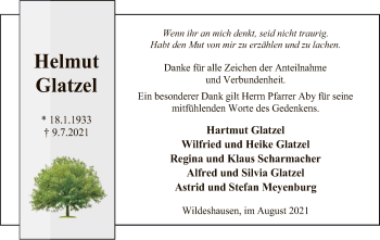 Todesanzeige von Helmut Glatzel von SYK