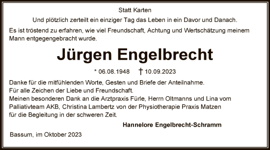 Todesanzeige von Hannelore Rinke von SYK