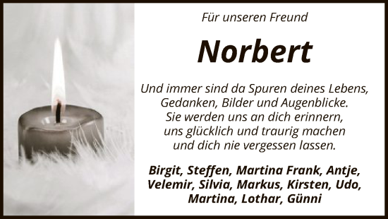 Todesanzeige von Norbert  von SYK