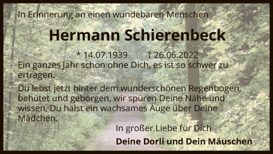 Todesanzeige von Hermann Schierenbeck von SYK