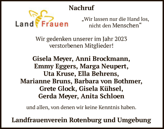Todesanzeige von Nachruf  von SYK