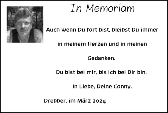 Todesanzeige von Ingo  von SYK