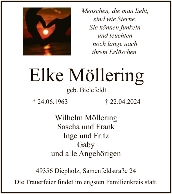 Todesanzeige von Elke Möllering von SYK