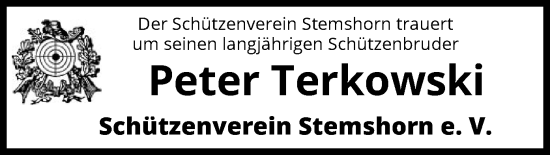 Todesanzeige von Peter Terkowski von SYK
