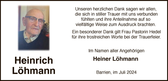 Todesanzeige von Heiner Löhmann von SYK