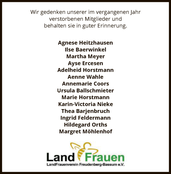 Todesanzeige von Wir gedenken  von SYK