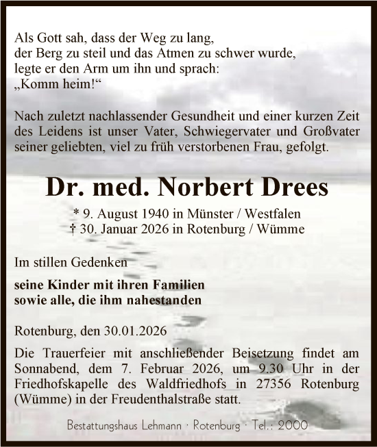 Todesanzeige von Norbert Drees von SYKR