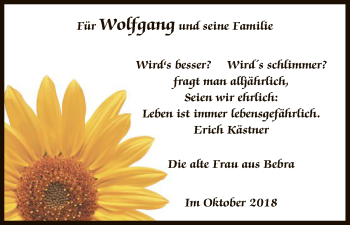 Todesanzeige von Wolfgang  von Hersfeld
