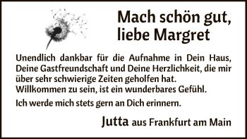 Todesanzeige von Margret  von HZ