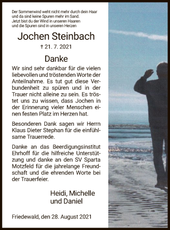 Todesanzeige von Jochen Steinbach von HZ