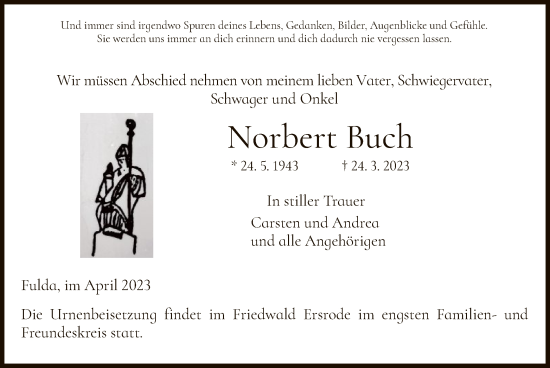 Todesanzeige von Norbert Buch von HZ