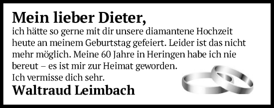 Todesanzeige von Dieter  von HZ
