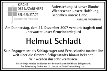 Todesanzeige von Helmut Schladt von OFFENBACH-POST/HANAU-POST