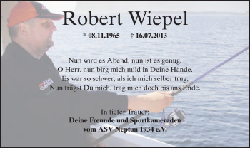 Todesanzeige von Robert Wiepel von Offenbach