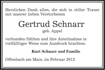 Todesanzeige von Lothar Lück von OFFENBACH-POST/HANAU-POST