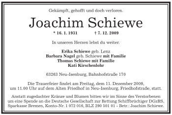 Todesanzeige von Irmgard Treusch von OFFENBACH-POST/HANAU-POST