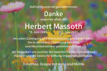 Todesanzeige von Herbert Massoth von Offenbach