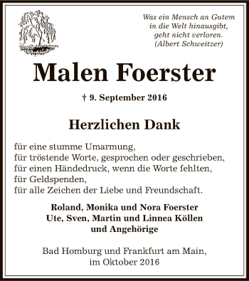 Todesanzeige von Alois Schuster von Offenbach