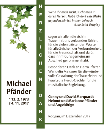 Todesanzeige von Sven Unbekannt von Offenbach