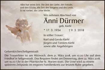 Todesanzeige von Änni Dürmer von Offenbach