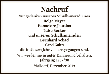Todesanzeige von Nachruf  von Offenbach