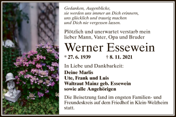 Todesanzeige von Werner Essewein von OF