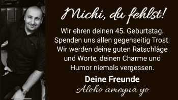 Todesanzeige von Michi  von OF