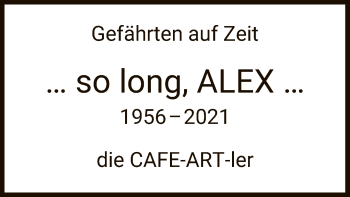 Todesanzeige von Alex  von OF
