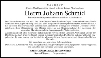 Todesanzeige von Wolfgang Bernböck von MERKUR & TZ