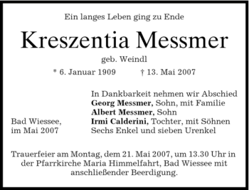 Todesanzeige von Bad Wiessee von MERKUR & TZ