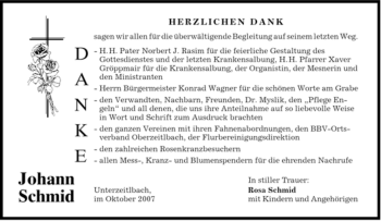 Todesanzeige von Wolfgang Bernböck von HOLZKIRCHENER MERKUR