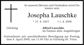 Todesanzeige von Hans Sing von MERKUR & TZ