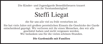 Todesanzeige von Steffi Liegat von MERKUR & TZ