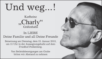 Todesanzeige von Karlheinz Gräfenhahn von merkurtz