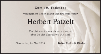 Todesanzeige von Herbert Patzelt von merkurtz