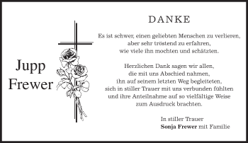Todesanzeige von Jupp Frewer von merkurtz
