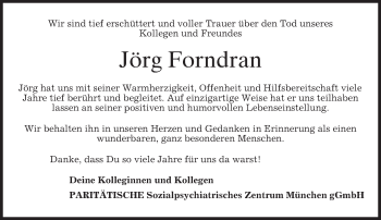 Todesanzeige von Jörg Forndran von merkurtz