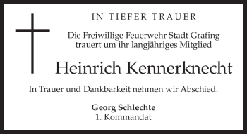 Todesanzeige von Heinrich Kennerknecht von MERKUR & TZ
