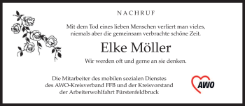 Todesanzeige von Elke Möller von MERKUR & TZ