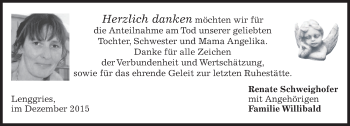 Todesanzeige von Angelika  