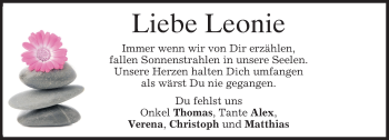 Todesanzeige von Leonie  