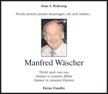 Todesanzeige von Manfred Wäscher von merkurtz