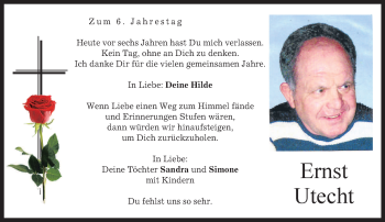 Todesanzeige von Ernst Utecht von merkurtz