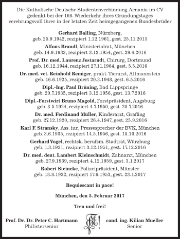 Todesanzeige von Im Gedenken  von merkurtz