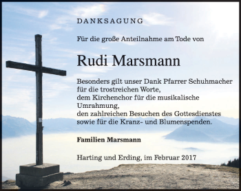 Todesanzeige von Rudi Marsmann von merkurtz